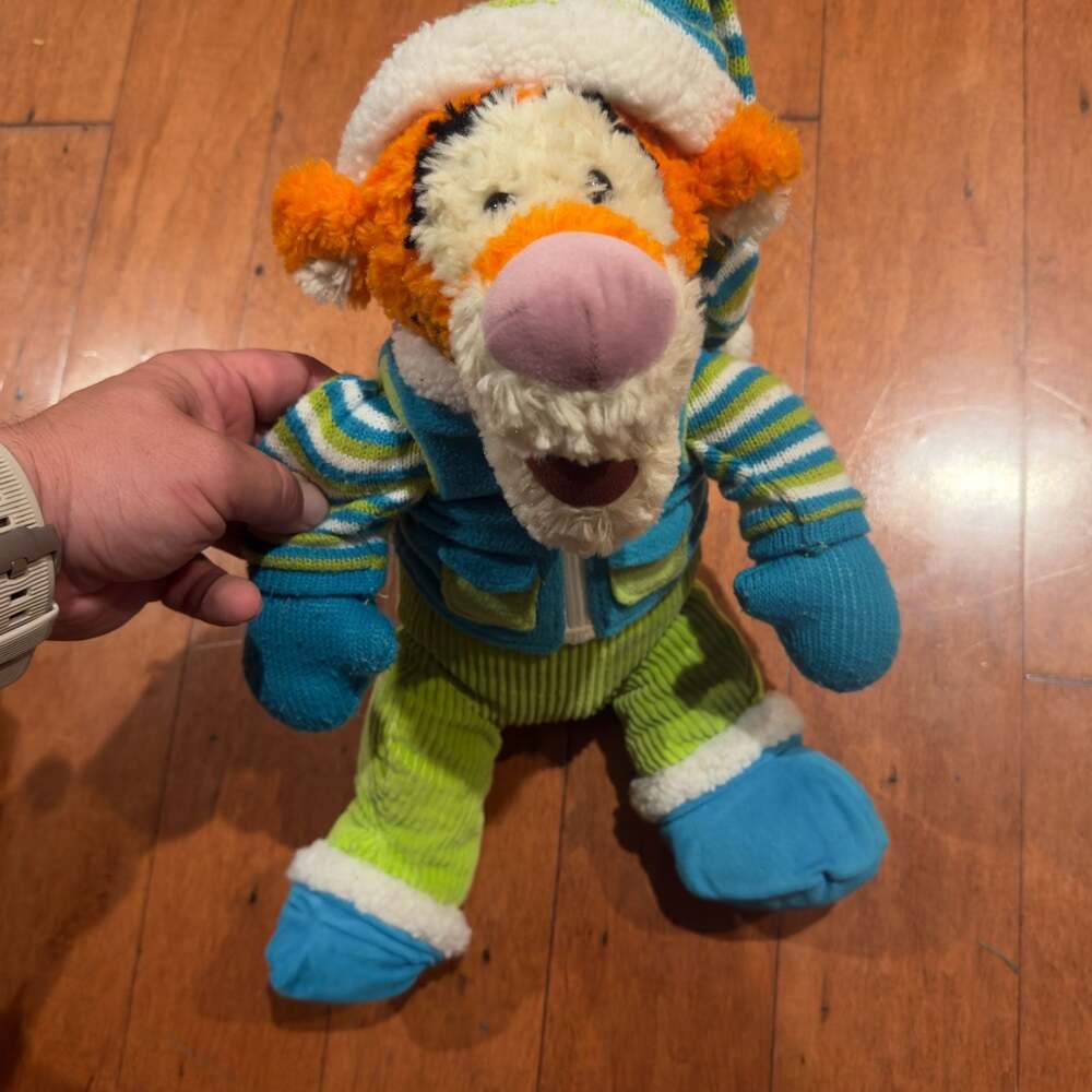 Walt Disney World Vintage Winter Tigger Striped Hoodie Corduroy Pants